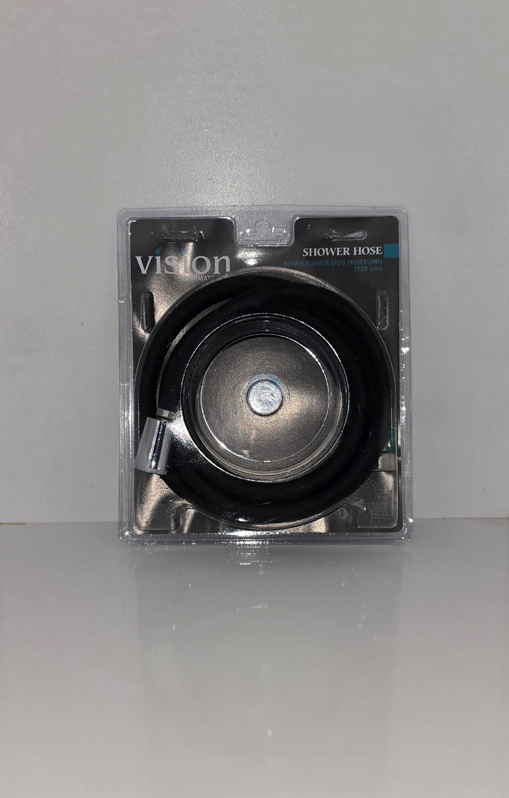 VİSİON SİYAH ESNEK DUŞ HORTUMU (PİRİNÇ SOMUN)